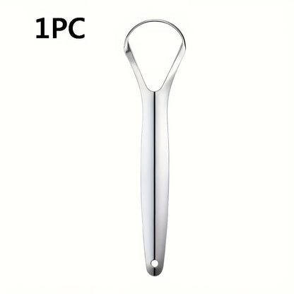 Stainless Steel Tongue Scraper - Adult Oral Care Bad Breath Remover