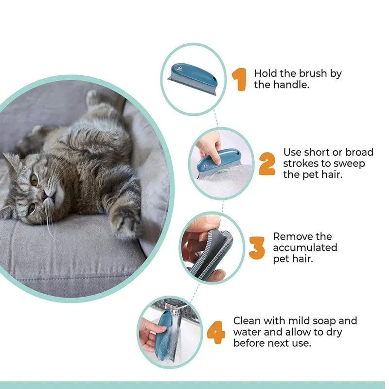 Multifunctional Pet Hair Remover Brush for Sofa Fabric & Upholstery
