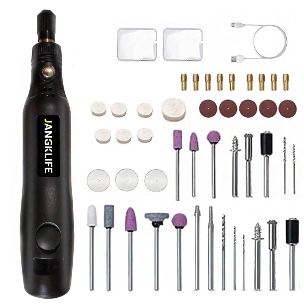 USB Cordless Rotary Tool Kit - Engraving Pen for Jewelry Metal Glass