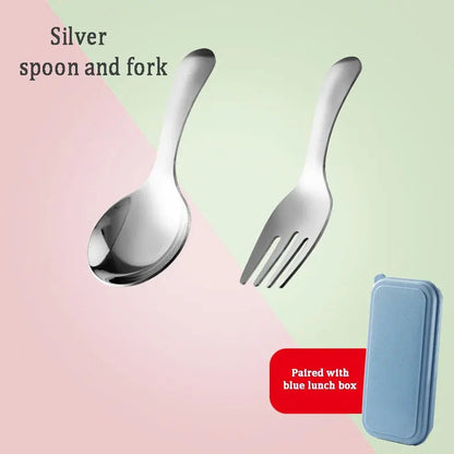 304 Stainless Steel Portable Spoon Fork Set - Outdoor Camping