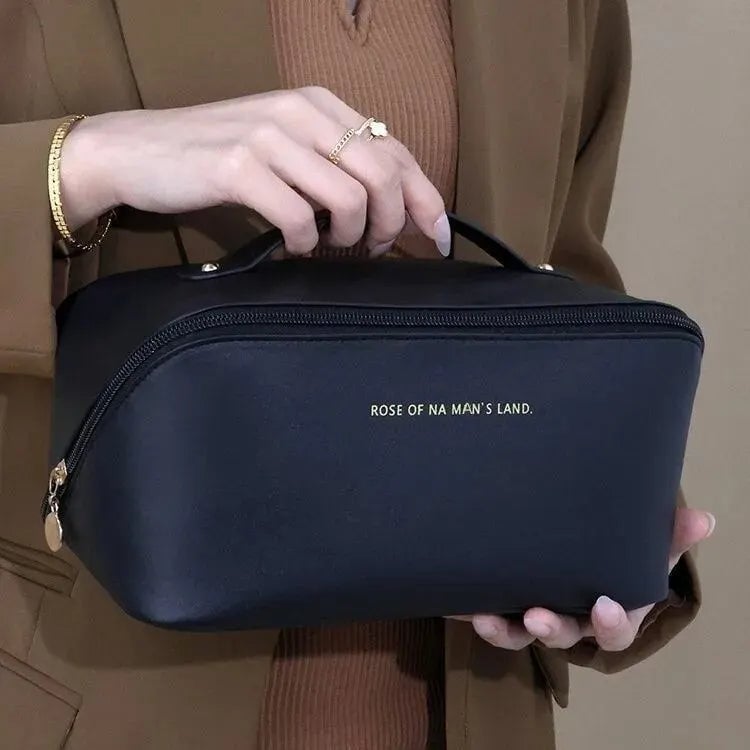 Luxury Travel Makeup Organizer Bag - Zip Cosmetic Toiletry Kit
