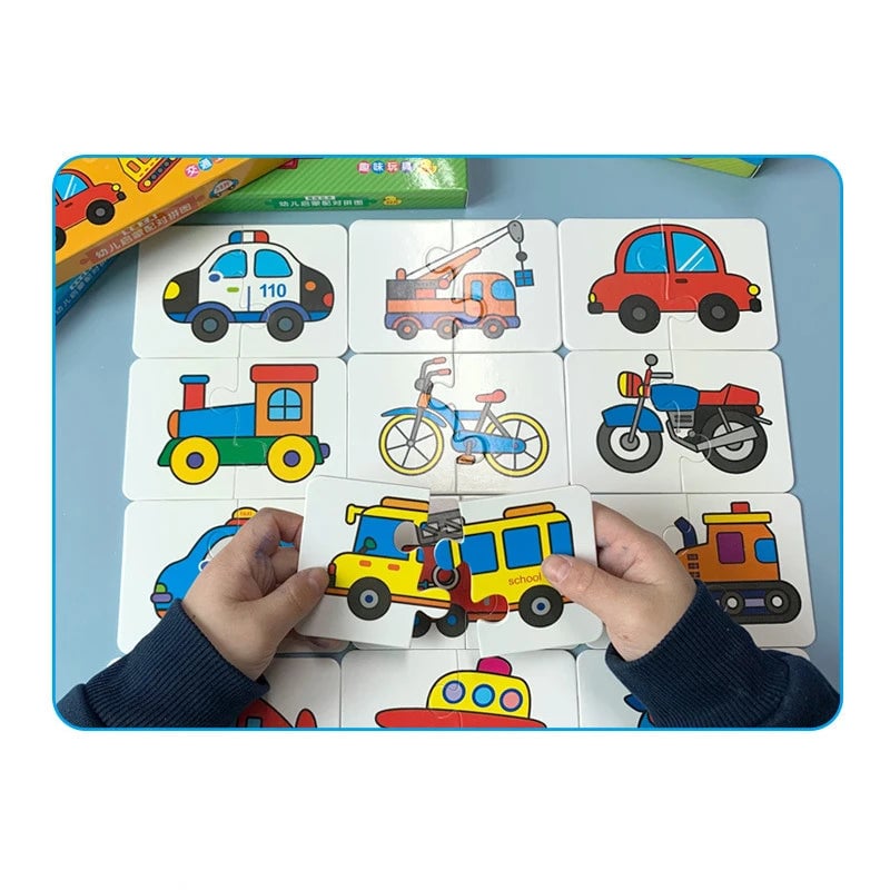 Montessori Learning Cards - Cognitive Development Educational Puzzles