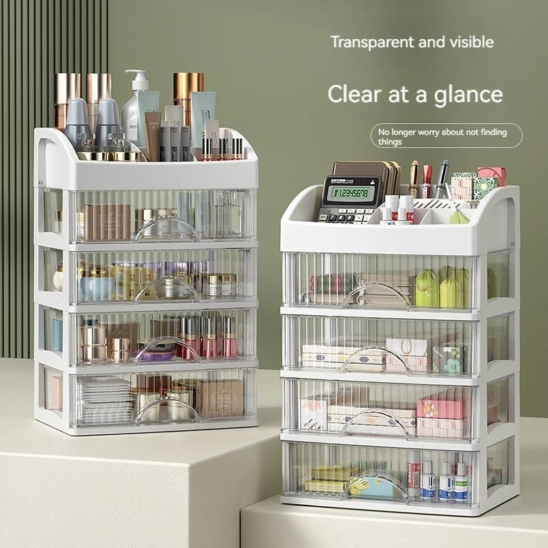 Multi-Layer Desktop Storage Cabinet - Cosmetics Jewelry Organizer Box