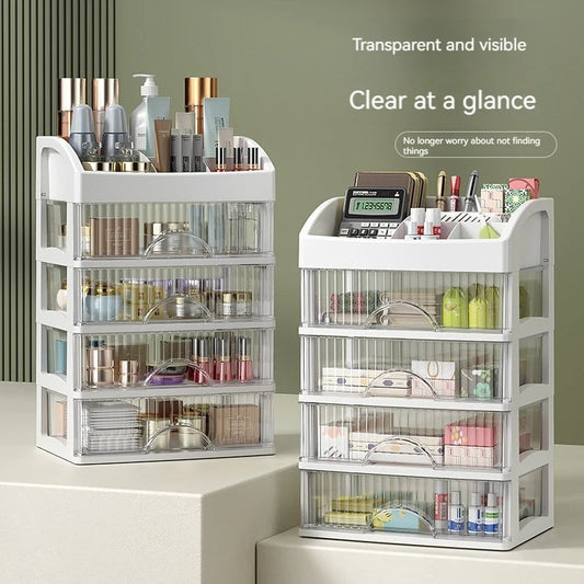 Multi-Layer Desktop Storage Cabinet - Cosmetics Jewelry Organizer Box