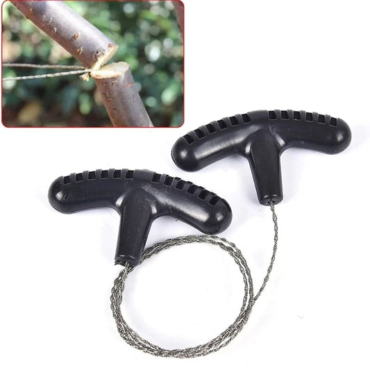 Portable Stainless Steel Wire Saw - Finger Handle Camping Tool