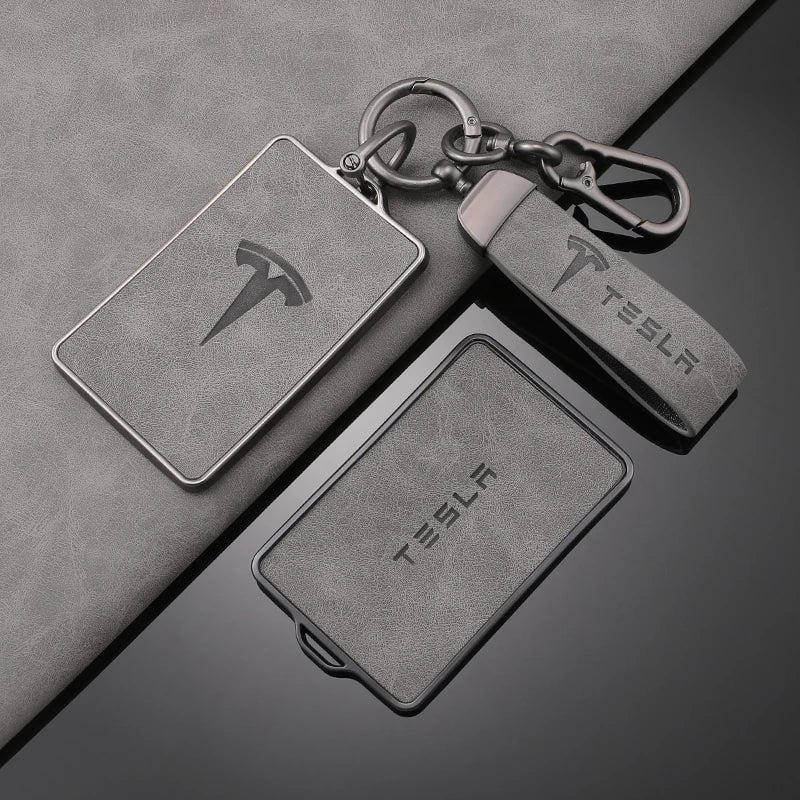TPU Leather Tesla Key Fob Case NFC Compatible Model 3/S/X/Y Cover