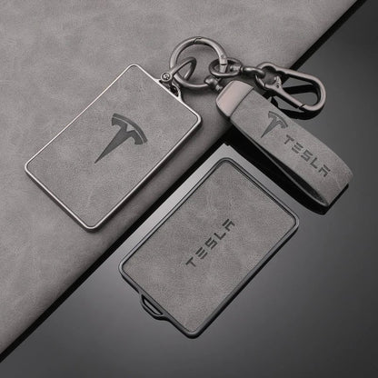 TPU Leather Tesla Key Fob Case NFC Compatible Model 3/S/X/Y Cover