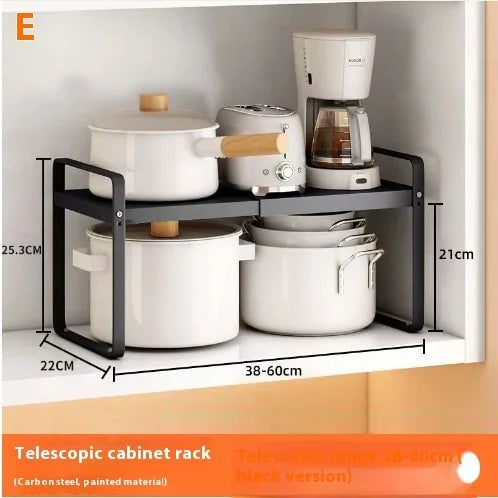 3-Tier Microwave Rack Retractable Countertop Kitchen Organizer