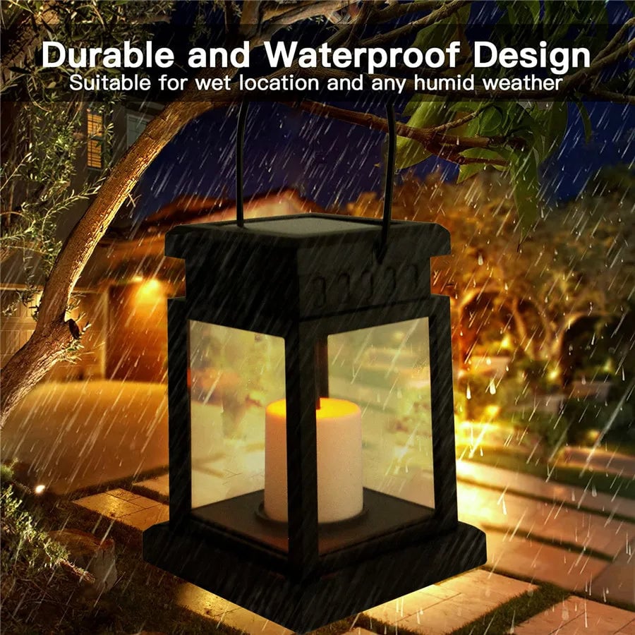 Solar LED Lantern Outdoor Garden Landscape Hanging Light Decor