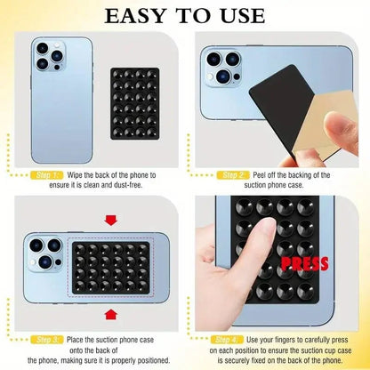 Silicone Suction Phone Holder Mat Anti Slip Wall Mount Stand