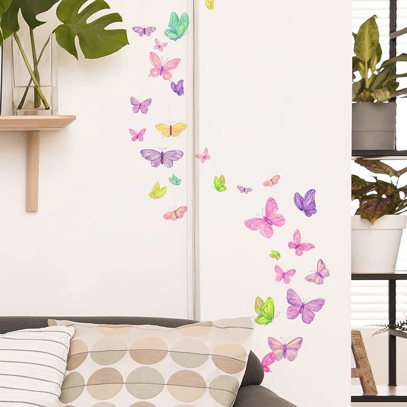 Self Adhesive Butterfly Wall Stickers - Kids Bedroom Home Decor