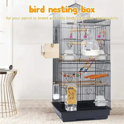 Transparent Parakeet Cockatiel Nesting Box Easy Clean Bird House