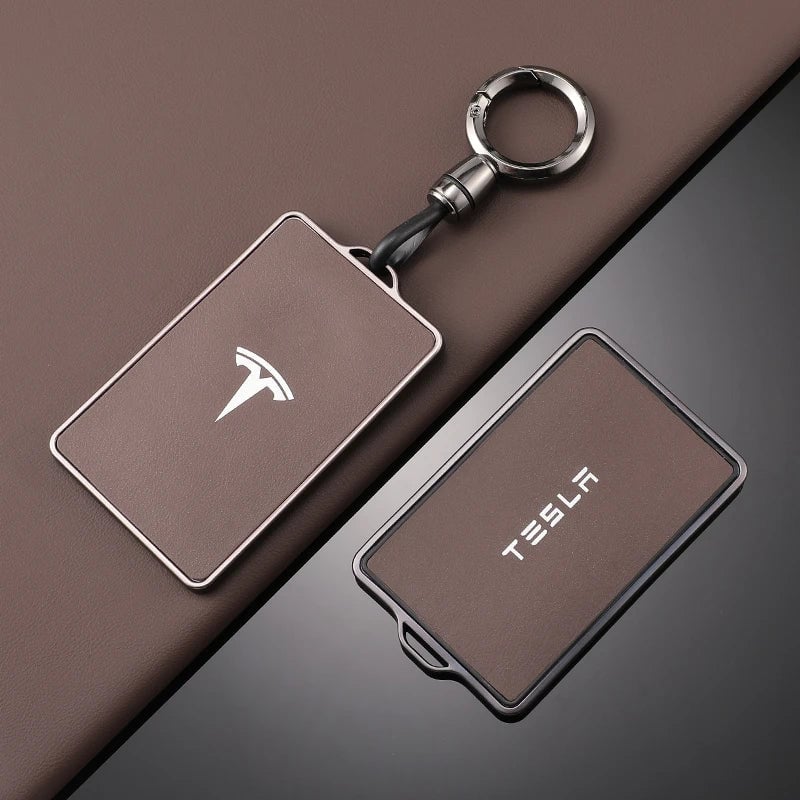 TPU Leather Tesla Key Fob Case NFC Compatible Model 3/S/X/Y Cover