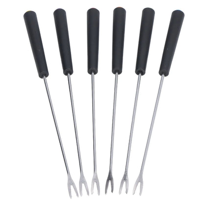 6-Piece Stainless Steel Fondue Fork Set - Corrosion Resistant