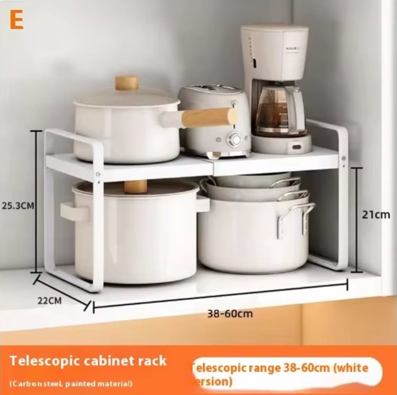 3-Tier Microwave Rack Retractable Countertop Kitchen Organizer