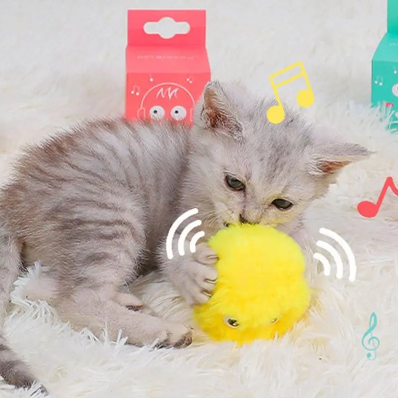 Smart Interactive Cat Ball with Catnip & Squeaker - Training Toy