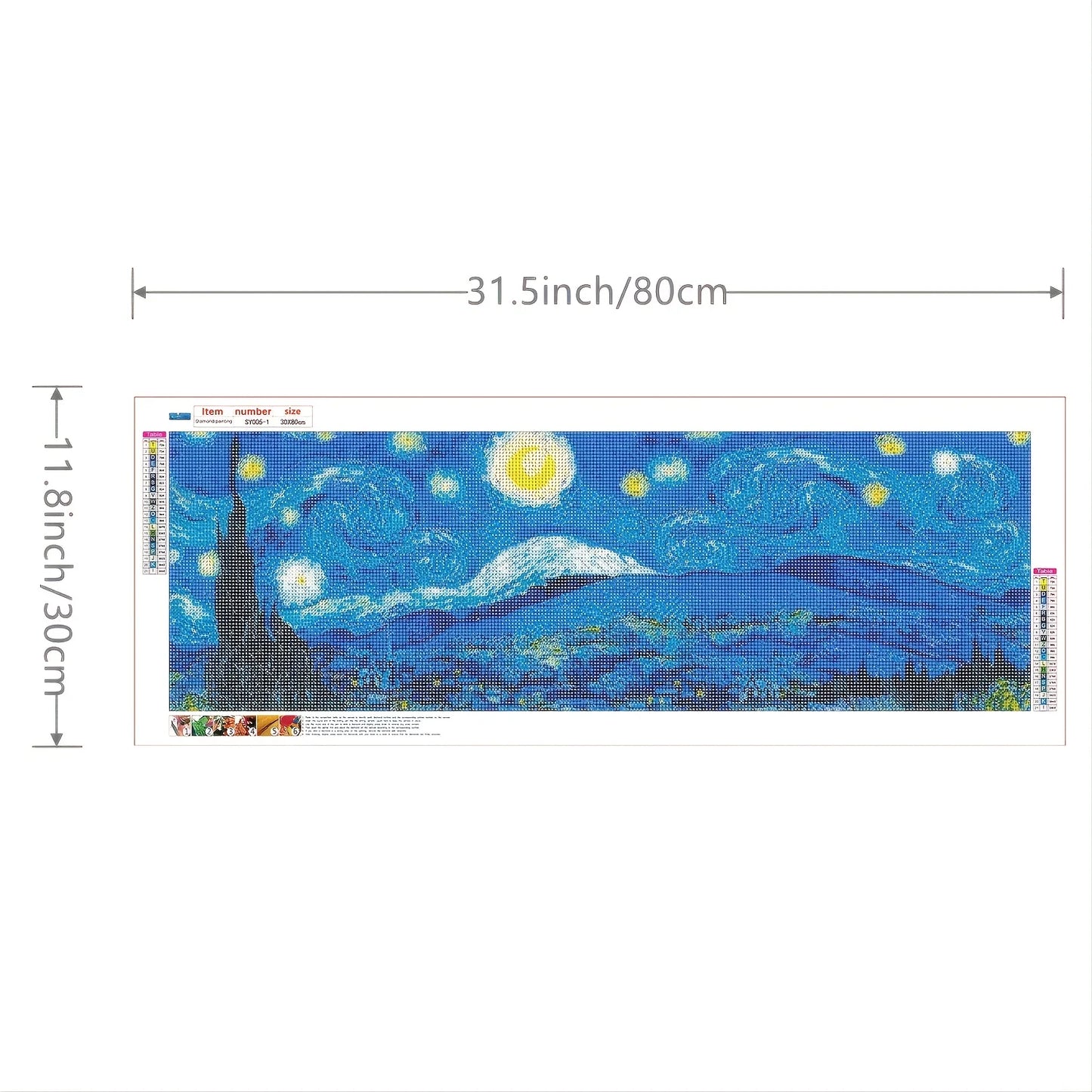 5D Diamond Painting Kit Van Gogh Starry Night Full Round Drill DIY