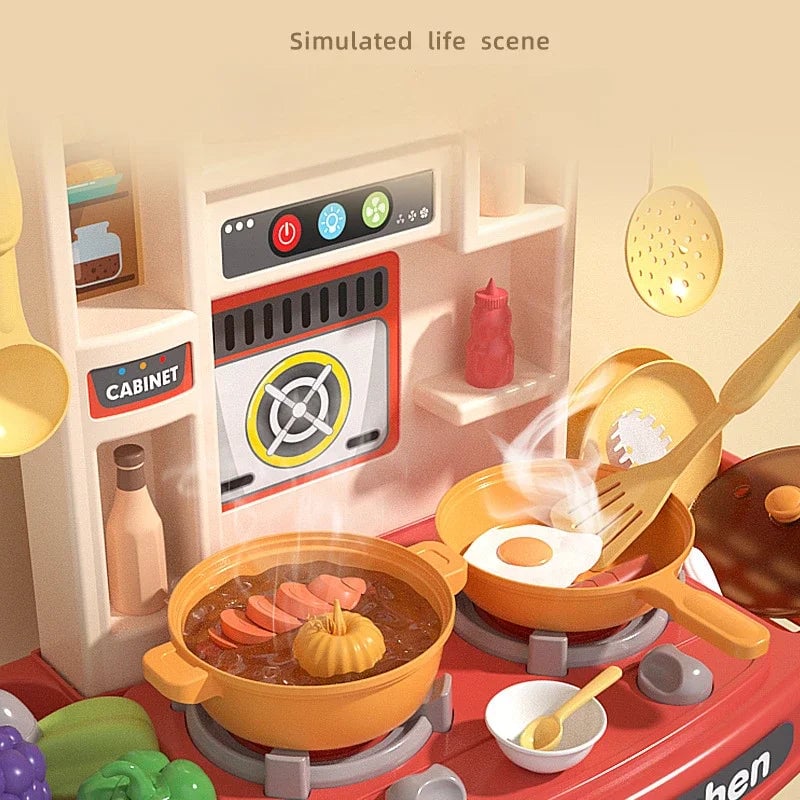 Interactive Kitchen Playset with Sound - Educational Cooking Toy Set