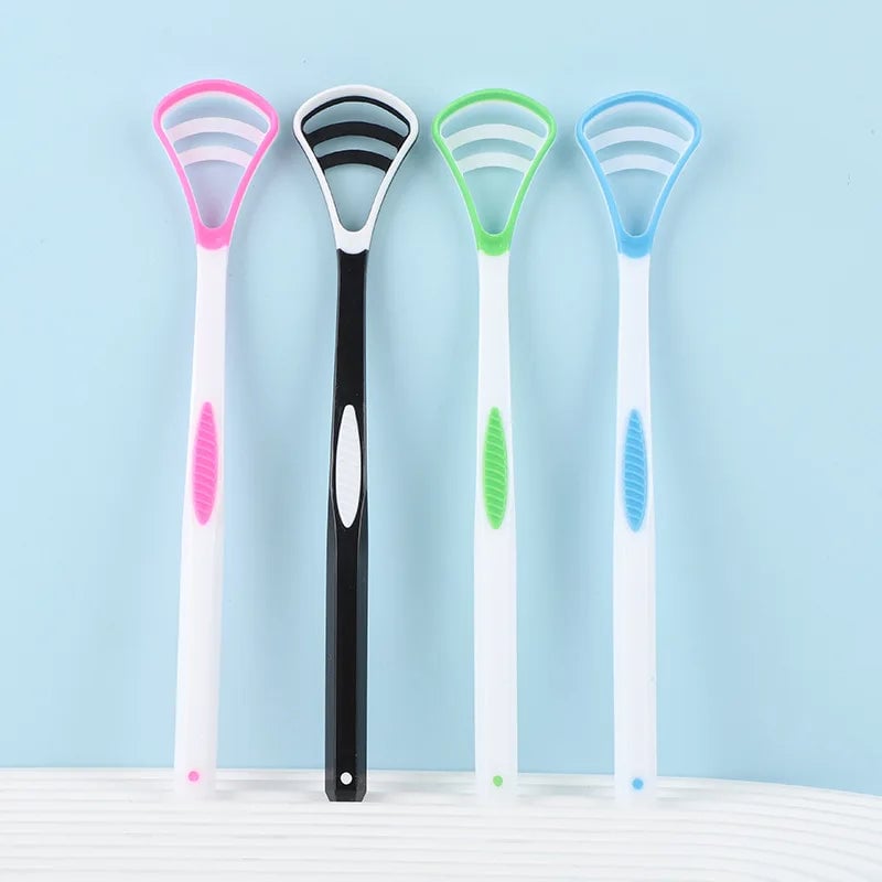 Silicone Tongue Scraper Double-Sided Ergonomic Handle Oral Hygiene