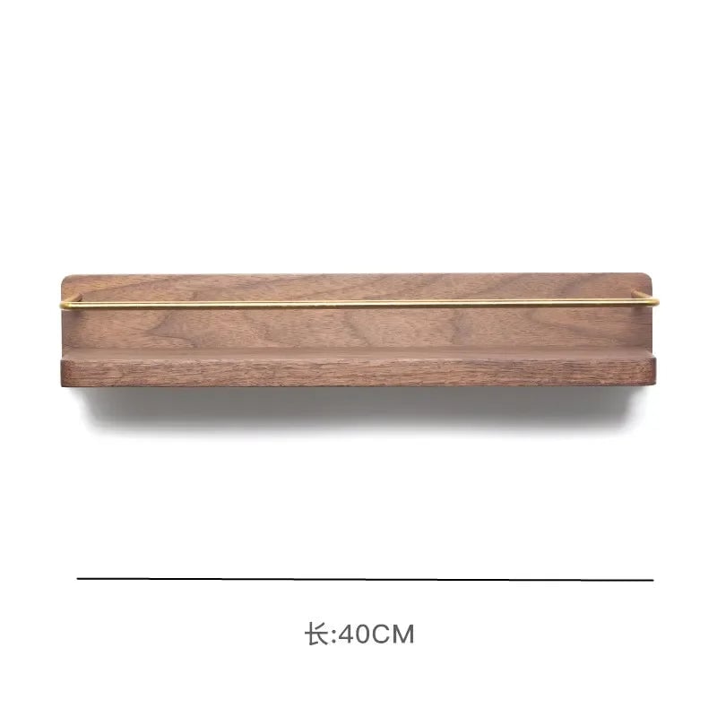 Wall Mounted Wooden Towel Rack Paper Holder Bathroom Storage Shelf