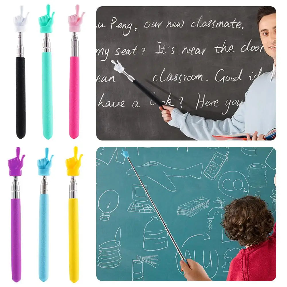 Retractable Finger Pointer Stick – Stainless Steel Telescopic Teaching Pointer