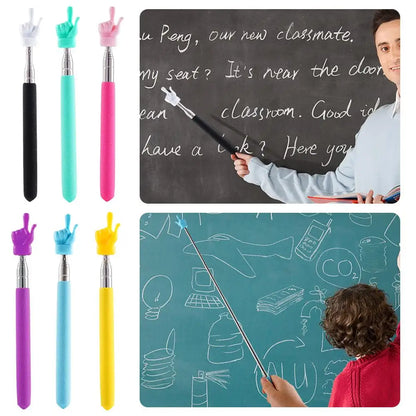 Retractable Finger Pointer Stick – Stainless Steel Telescopic Teaching Pointer