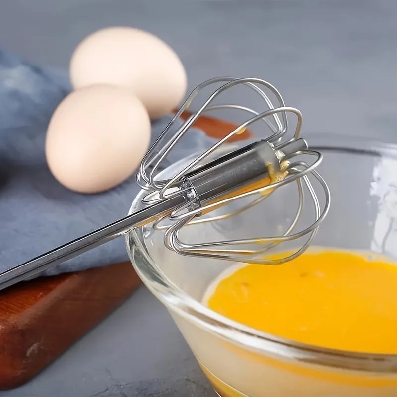 Stainless Steel Semi-Automatic Hand Press Rotary Mixer Kitchen Tool