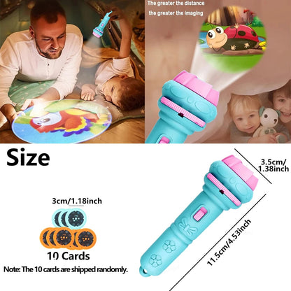 80 Pattern Projection Flashlight - 10 Cards Educational Bedtime Toy