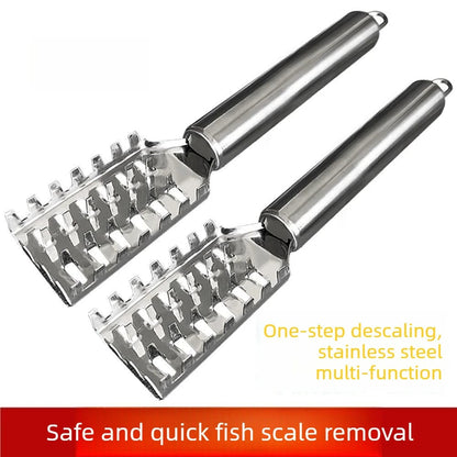 Stainless Steel Fish Scale Scraper Knife - Sawtooth Filleting Tool