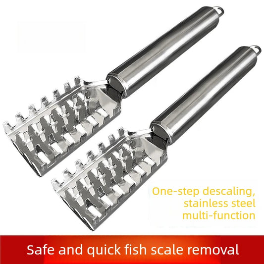 Stainless Steel Fish Scale Scraper Knife - Sawtooth Filleting Tool