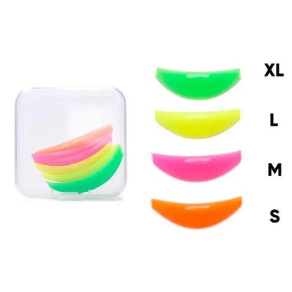 4 Pairs Silicone Eyelash Lifting Pads Reusable Perm Rods Kit