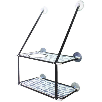 Cat Window Hammock Bed - Double-Decker Suction Cup Wall Mount