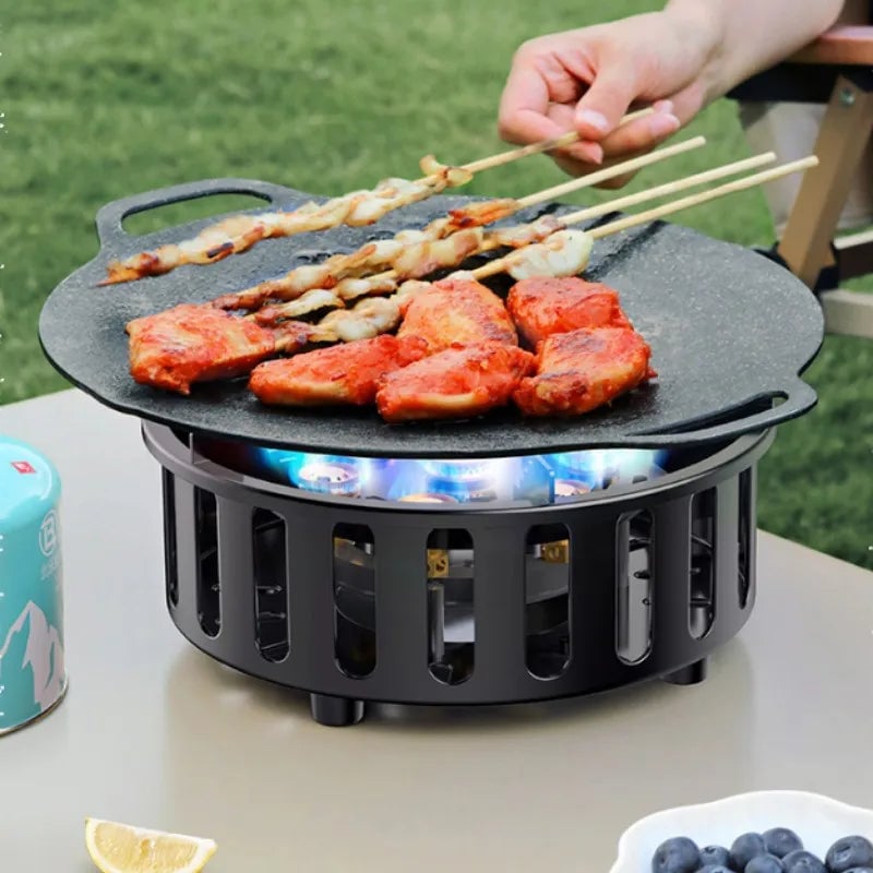 7-Core 19800W Portable Gas Camping Stove Electronic Ignition Windproof