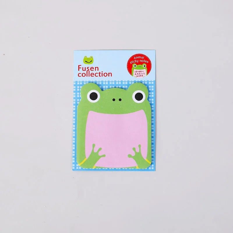 8 Piece Animal Sticky Notes Set - Panda Cat Memo Pads Stationery
