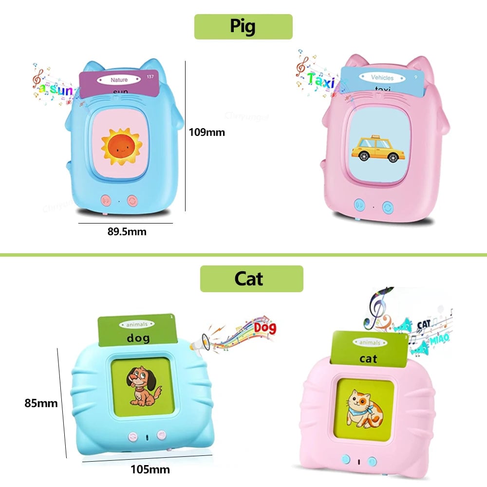 Multilingual Talking Flashcards Machine - English Spanish Italian Arabic