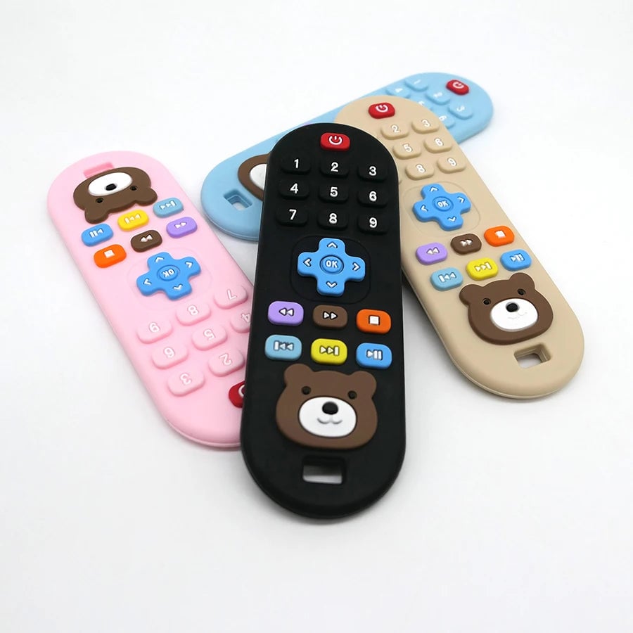 Silicone Remote Control Baby Teether Toys 1-4 Pack Kids Safe