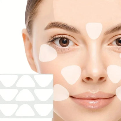 90pcs PE Forehead Nasolabial Fold Patches - Transparent Invisible