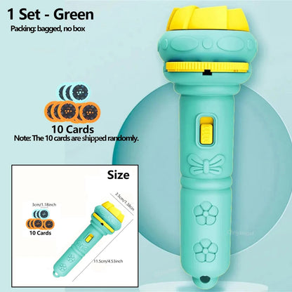 80 Pattern Projection Flashlight - 10 Cards Educational Bedtime Toy