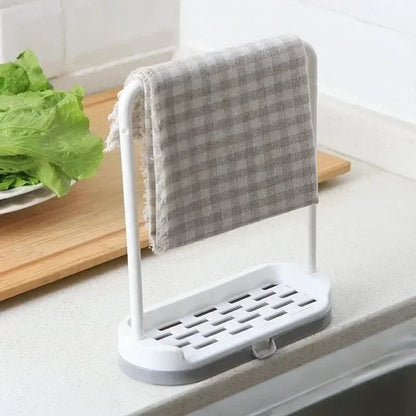 Kitchen Sink Organizer Rack - Towel Sponge Soap Holder Desktop