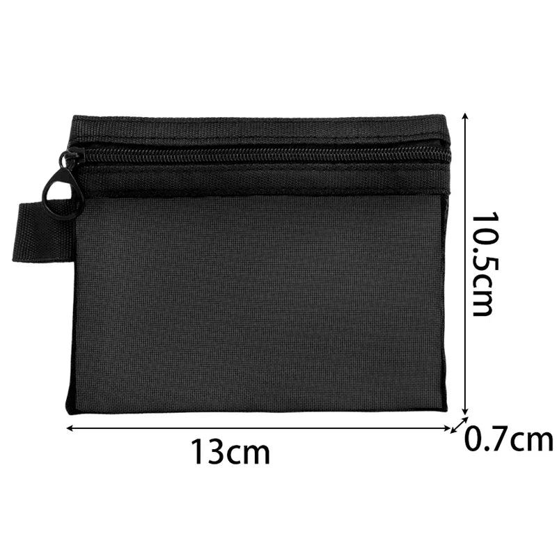 Mesh Clear Cosmetic Bags Set - Black Makeup Travel Organizer Pouch