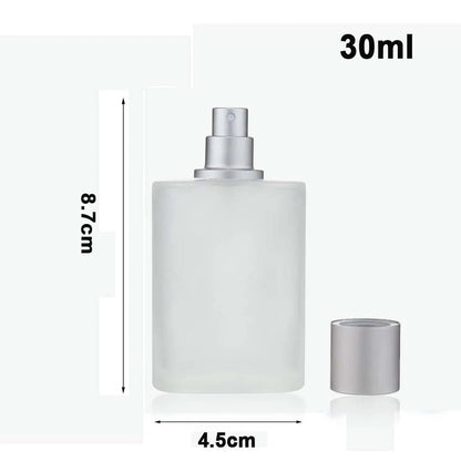 50ml 30ml Sandblasted Glass Perfume Bottle with Screw Top Spray