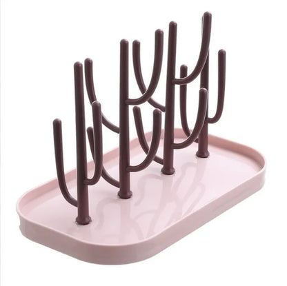 Baby Bottle Drying Rack with Nipple Holder - Multi-Tier Storage