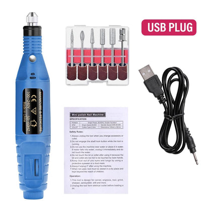 Lulaa Electric Nail Drill 35000RPM Professional Manicure Pedicure Kit