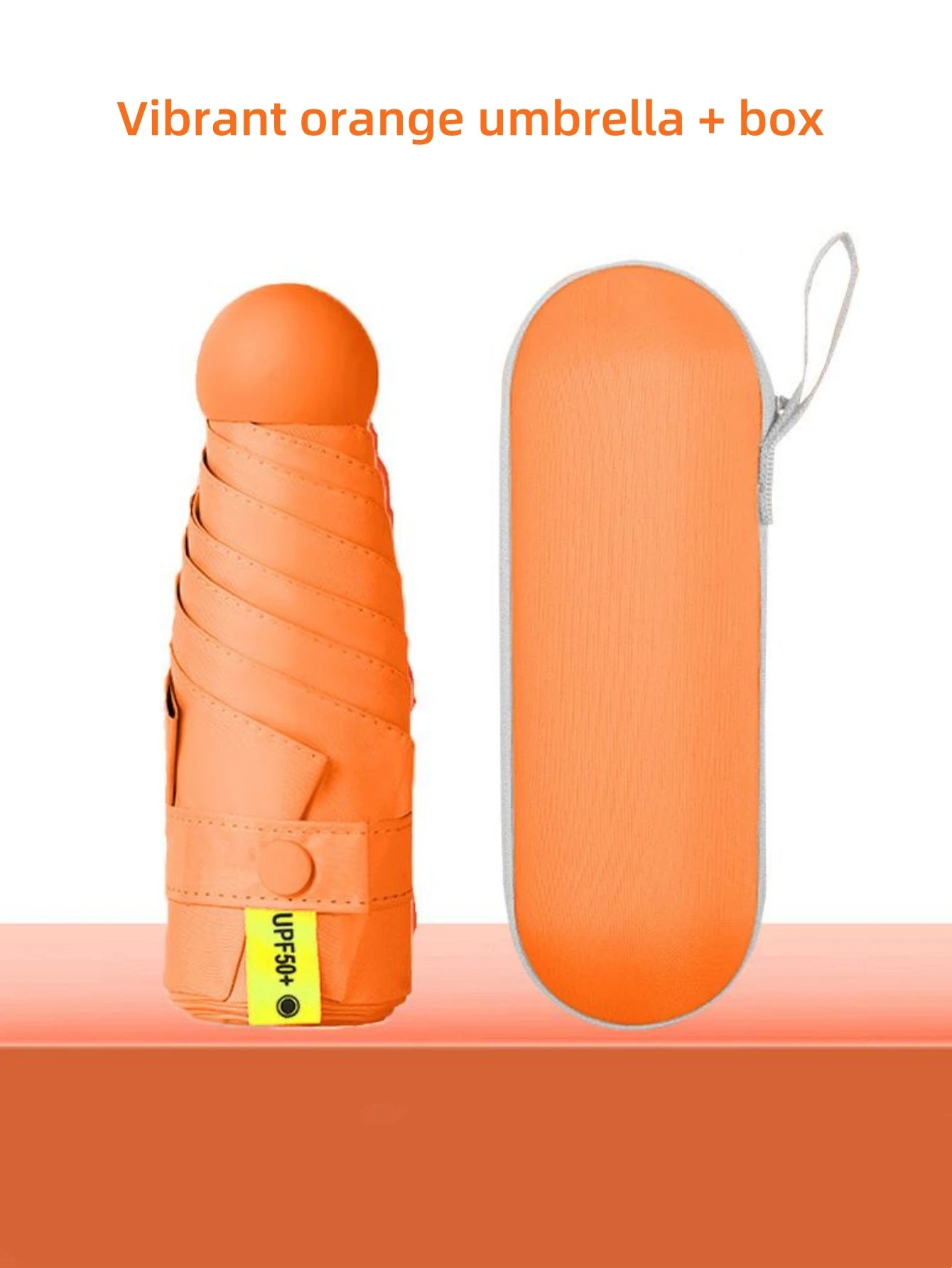 Portable Mini Umbrella 6 Ribs Anti-UV Coating Sun Rain Protection