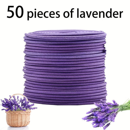 50 Lavender Spiral Candles 3-4 Hour Burn Time Scented Dinner Party