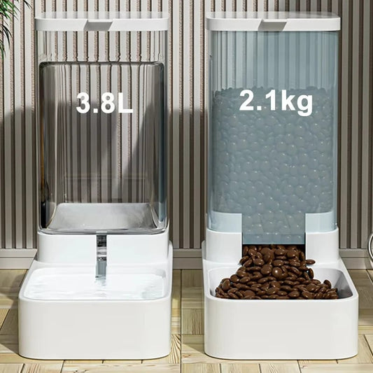 Large Capacity Automatic Pet Feeder Water Dispenser Dogs Cats