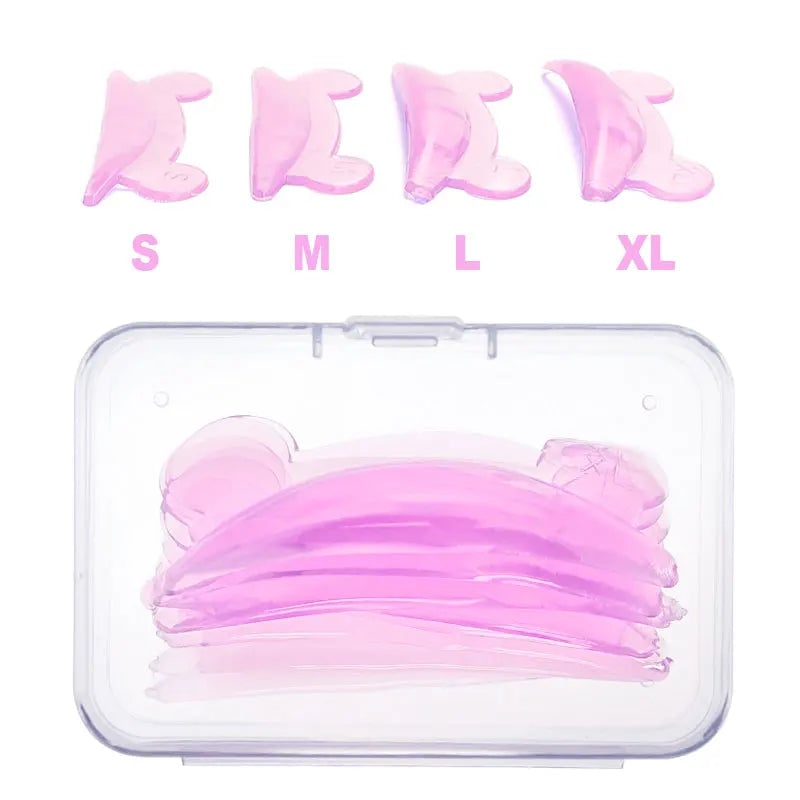 4 Pairs Silicone Eyelash Lifting Pads Reusable Perm Rods Kit