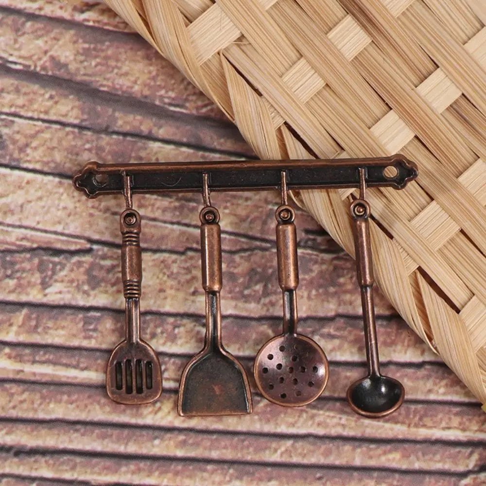 1:12 Scale Miniature Kitchen Kettle & Cookware Set Dollhouse Utensils