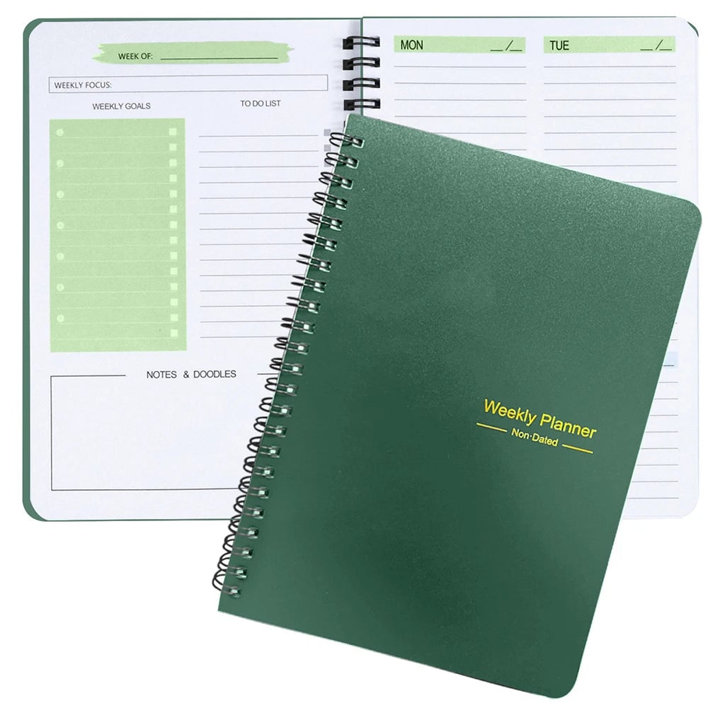 Daily Weekly Monthly Planner Notebook - Student Office Diary Journal
