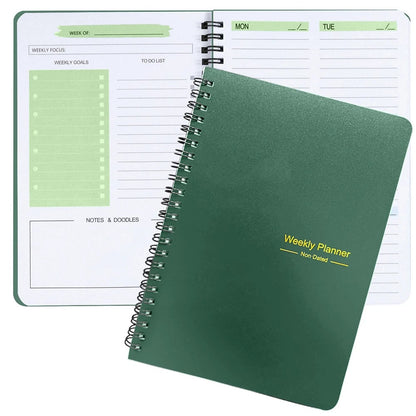Daily Weekly Monthly Planner Notebook - Student Office Diary Journal